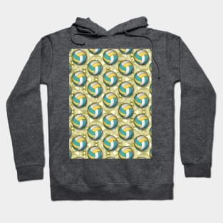 Volleyball Pattern On Geometric Background Hoodie